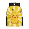 Custom P-Pikachus Laptop Backpack Men Women Fashion Bookbag for School College Student Kawaii Cartoon Cute Printed Bags