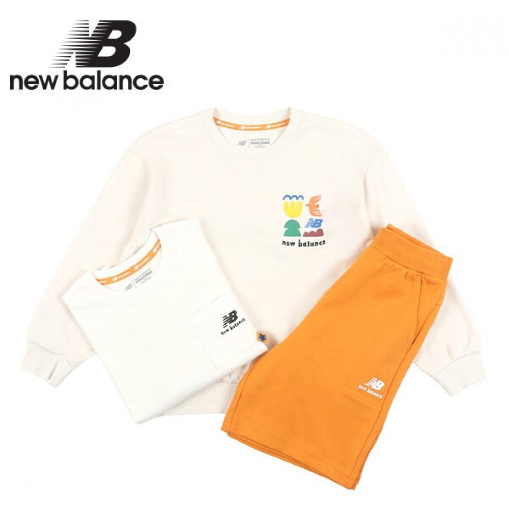 

New Balance Kids Picnic 3pcs Shorts Set Cream 110