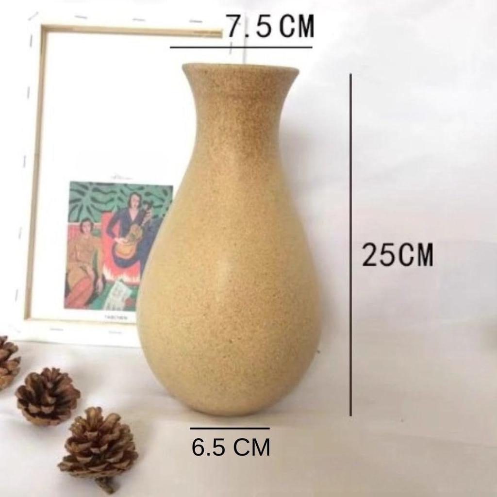 1 Pc Wooden Vase for Home Decor | Decorative Aesthetic Showpiece for Living Room, Bedroom, Office, Balcony, Center Table | Lightweight,
