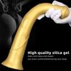 Weiblicher goldener Silikon-Super-King-Size-Dildo, Analplug, Pferd, hängender Esel-Masturbator, erotisches Produkt für Erwachsene