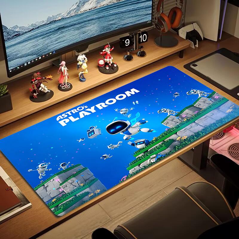 Astro bot Color Mouse Pad Large Gaming Table Cushion Non-slip Laptop Tablet Big Mousepad XXL Mat Mini PC Playmat With Lock edge