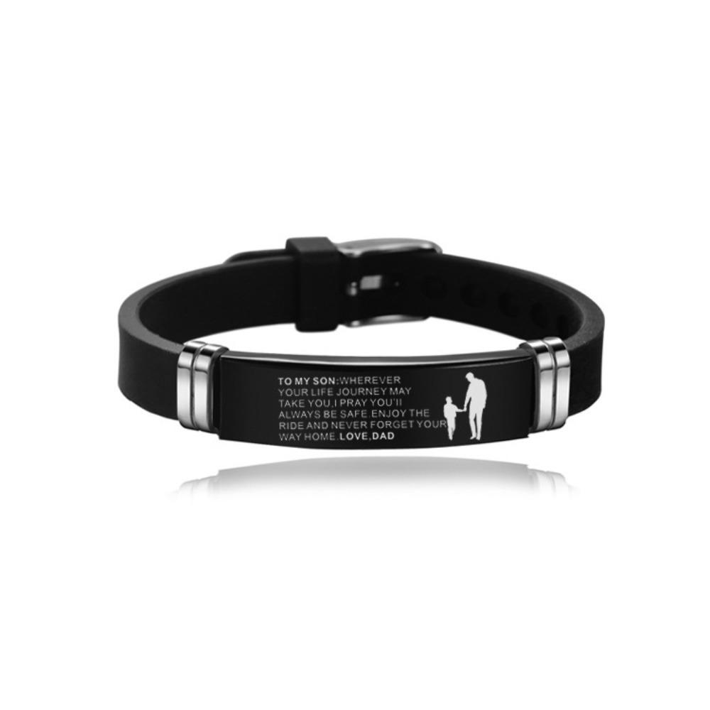 Wristband Inspirational Quote Bracelets Stainless Steel Encourage Bracelets Bracelet for Son Gift
