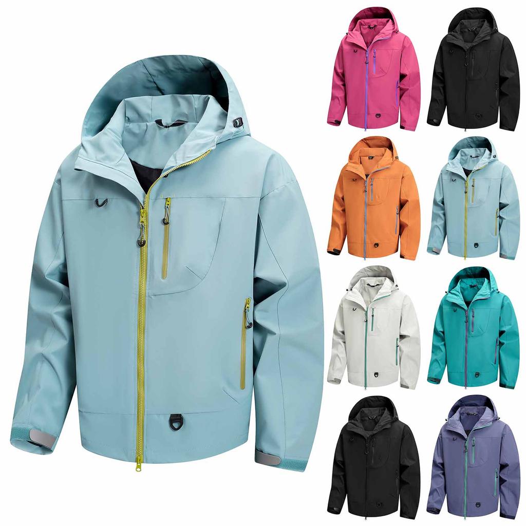 Men's Hooded Zipper Outdoor Mountaineering Jacket Couple Loose Casual Jacket