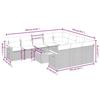 VidaXL Salon de Jardin avec Coussins 11 pcs, Canapés de Terrasse, Ensemble de Meubles de Patio, Mobilier d'Extérieur, Gris 3227187