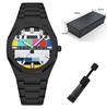 New Fashion Luxury Watches For Man Creative Dial Unique Design Luminous Steel Strap Waterproof Quartz Watch Gift reloj hombre