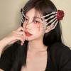 Cool Girls Skeleton Hand Hairpin Trend Barrettes Fashion Hair Ornament Statement Headpiece Women Head Wrap for Ladies