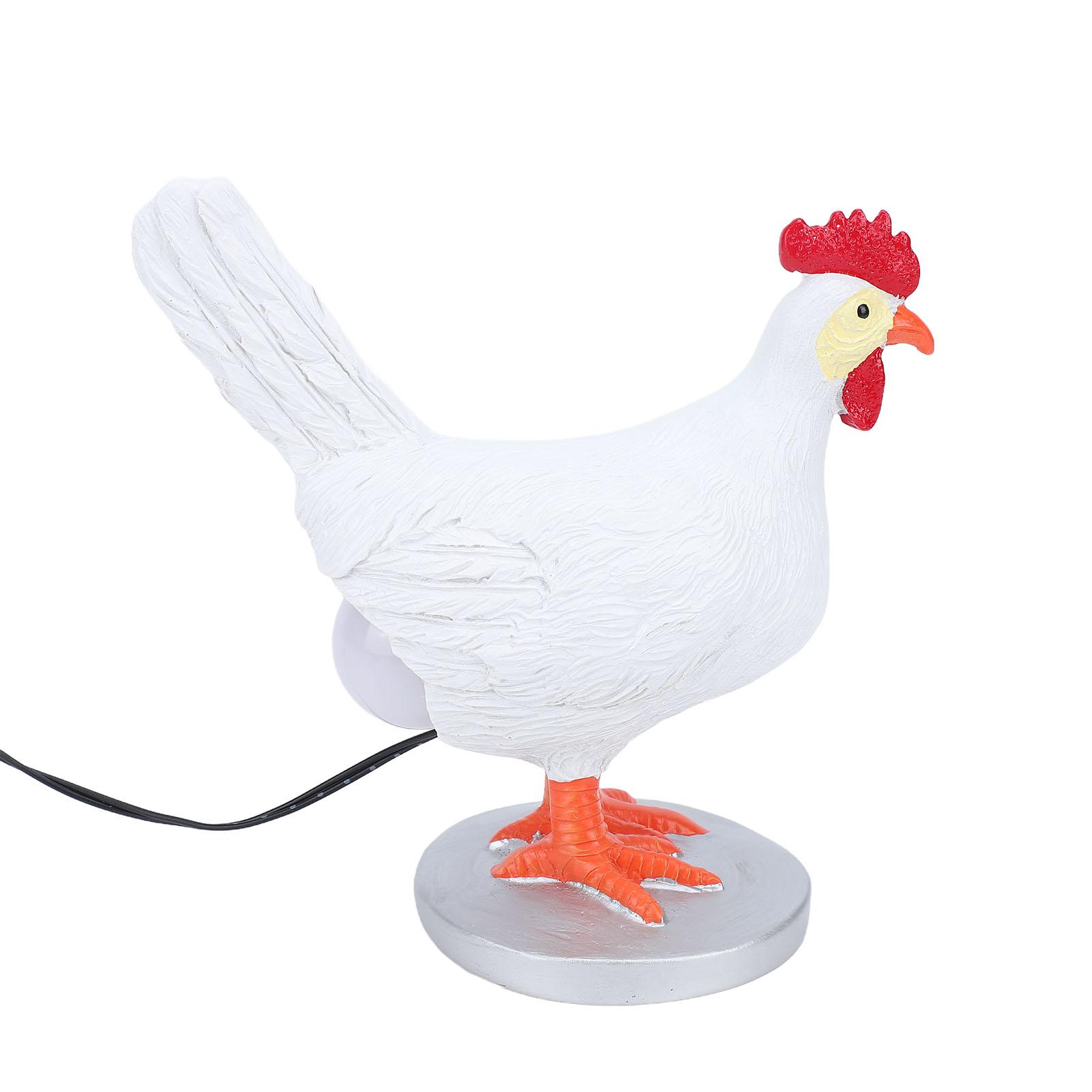 

LED Chicken Egg Lamp Soft Warm Light Funny Lifelike Resin Chicken Egg Night Light for Bedroom Bedside