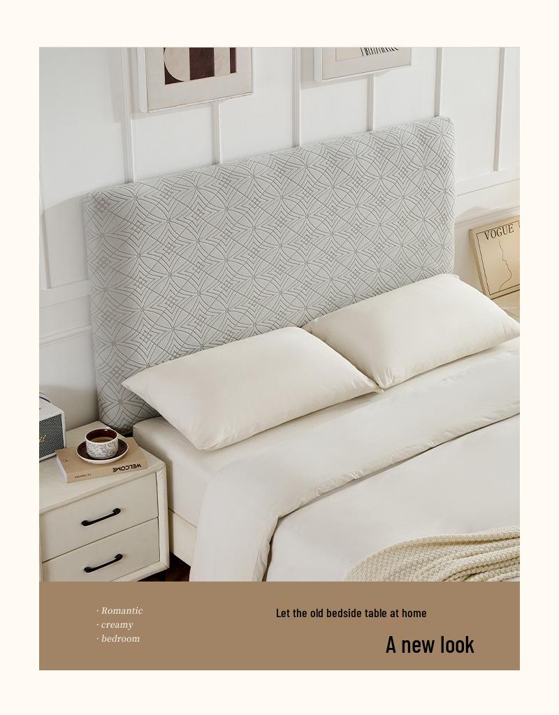Jacquard Headboard Cover: Thickened, Dustproof, Non-slip, Wear-resistant, Elastic Slipcover & Backrest Protector