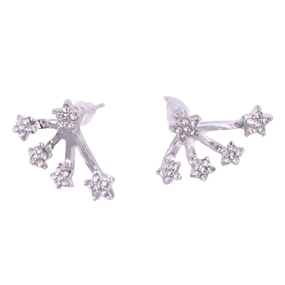 Elegant Sparkling Studs Light Luxury Zircon Earrings Women Star Crystal Earrings  Gifts