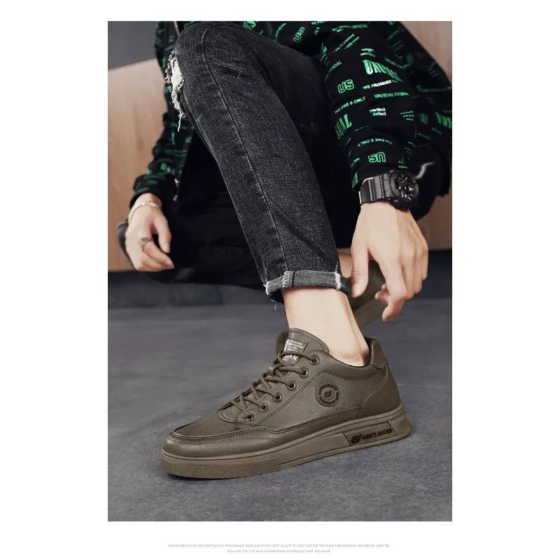 New Men's Shoes 2025 Autumn Breathable Sports Shoes Fashion Low Cut Casual Shoes Outdoor Anti Slip Comfortable Board Shoes