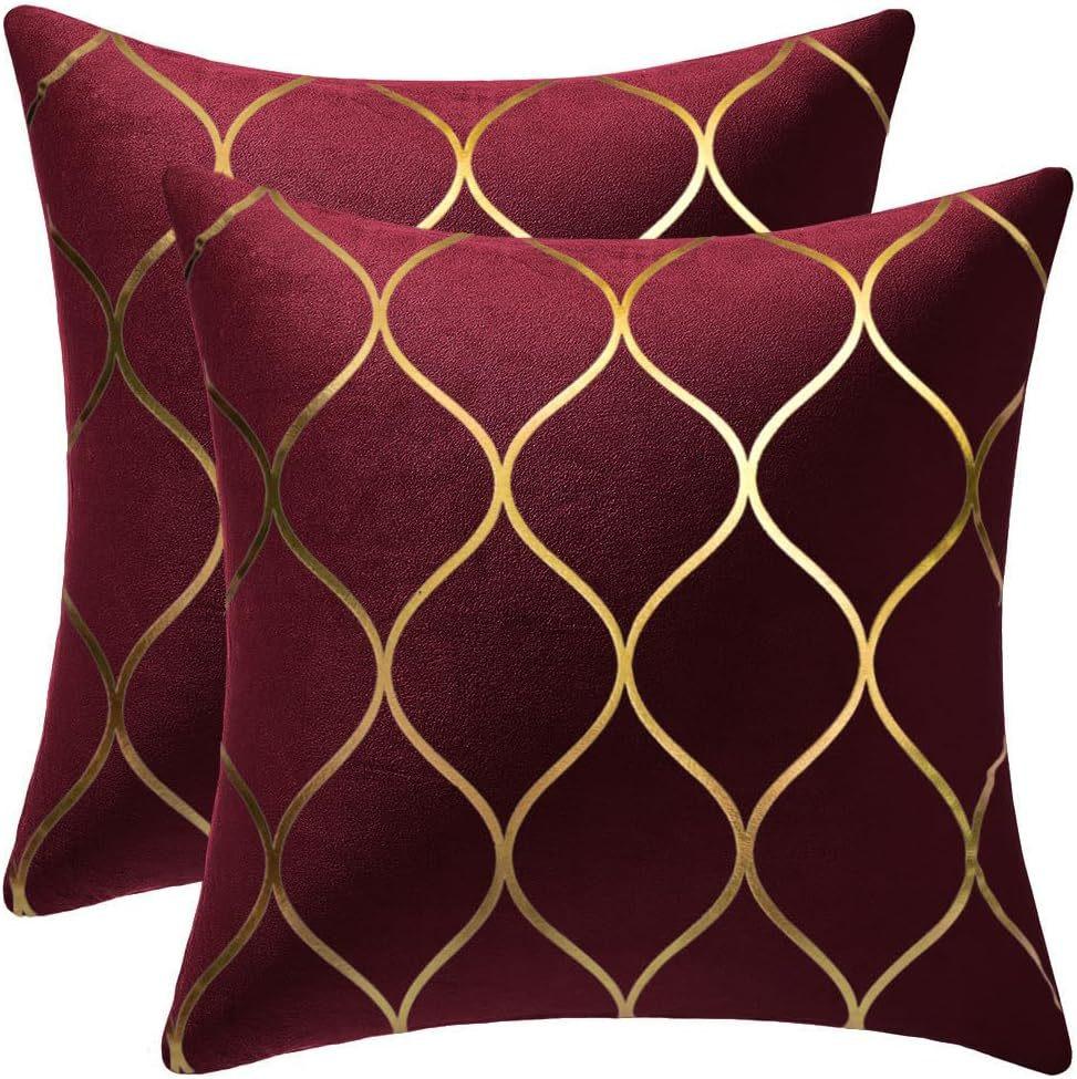European Classic Gold-Pillow Pillow Case Super Soft Short Plush Lamp Luxury Home Sofa Cushion Cover Premium Durable