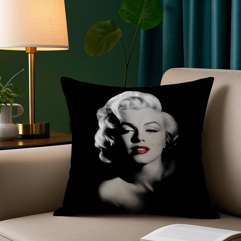 Engel Sänger M-Marilyns Kissenbezug Kurzplüsch Druck Kissenbezug Quadratische Wurfkissenbezüge Sofa Heimdeko
