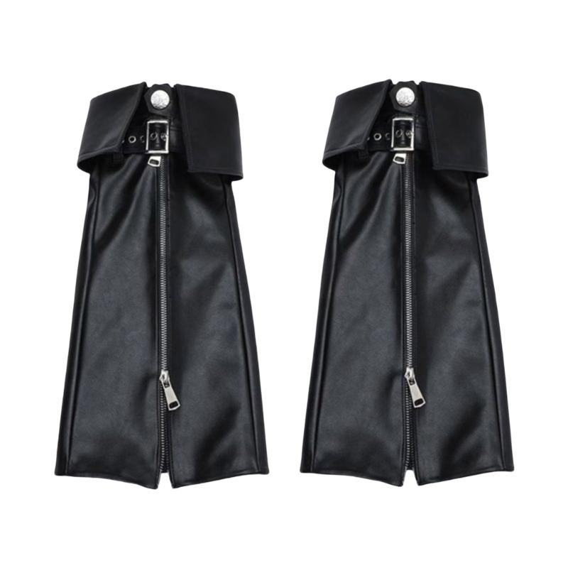 Women s Pu Leather Leg Warmers Girls 80s Harajuku Punk Thigh High Leg Sover Socks Preppy Stockings Gothic Clothes 1