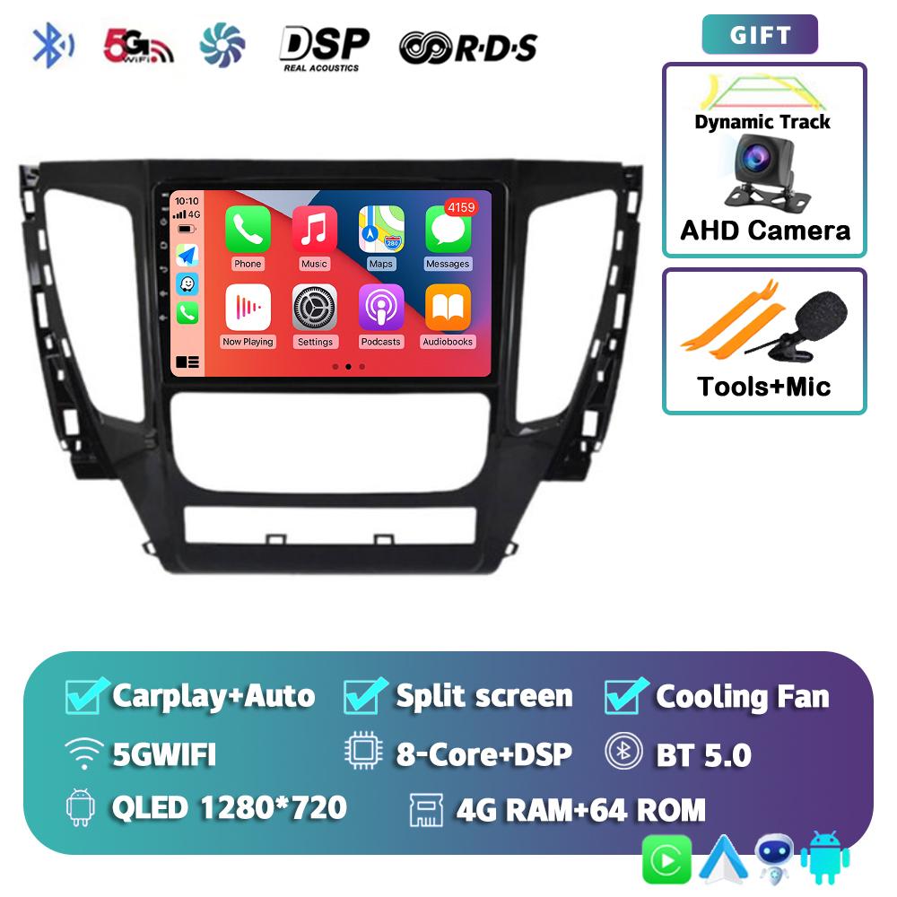 Android 14 Carplay Auto WIFI+4G For Mitsubishi Pajero Sport 3 2016 - 2018 Car Radio Multimedia Player Stereo GPS 2DIN Head Unit