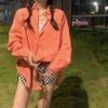 Pink Shirt Women's Clothing Spring  Autumn Lazy Style Loose Long Sleeved Top Small Shirt Versatile Jacket