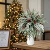 Greenery Leaves Fake Cedar Pine Red Berries Natural Looking Lifelike Faux Pine  Home Decoration