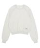 COVERNAT WOMAN Sheer Round Neck Knit Light Gray