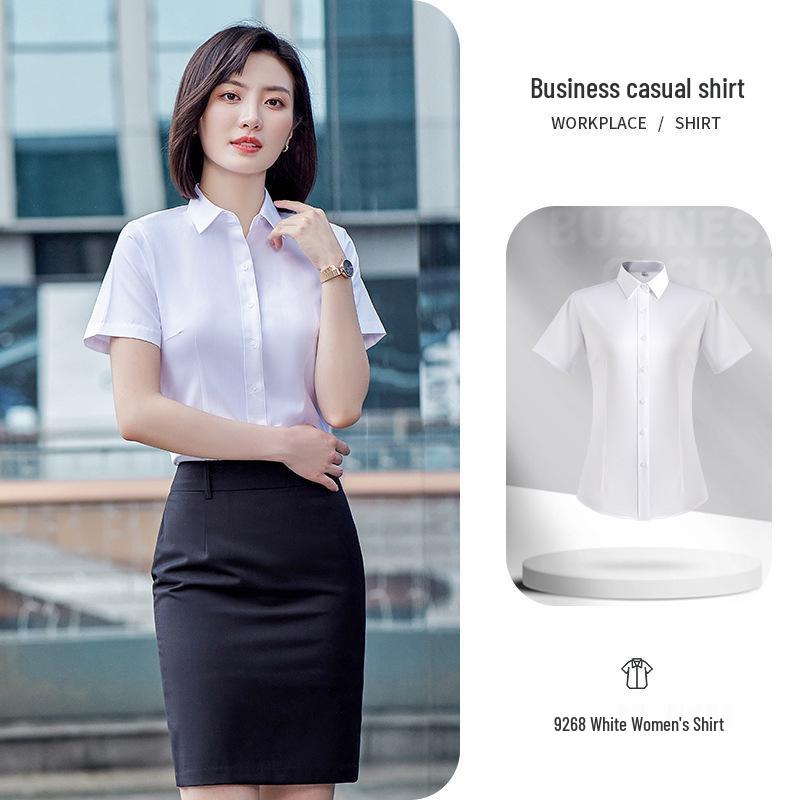 

2026 Unisex Formal Cotton Short-Sleeve Shirt Set: Professional Workwear for Teachers, Office Attire, and Commuting 5XL