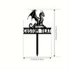 Metal Wall Art Dragon Garden Stake Custom House Number Lawn Decor Durable Outdoor Sign Festival Gift