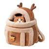 Cat Dog Bag Carrier Pet Plush Elk Shape Backpack Winter Puppy Outgoing Backpack for Small Dog Cats Outdoor Camping Indoor Winter