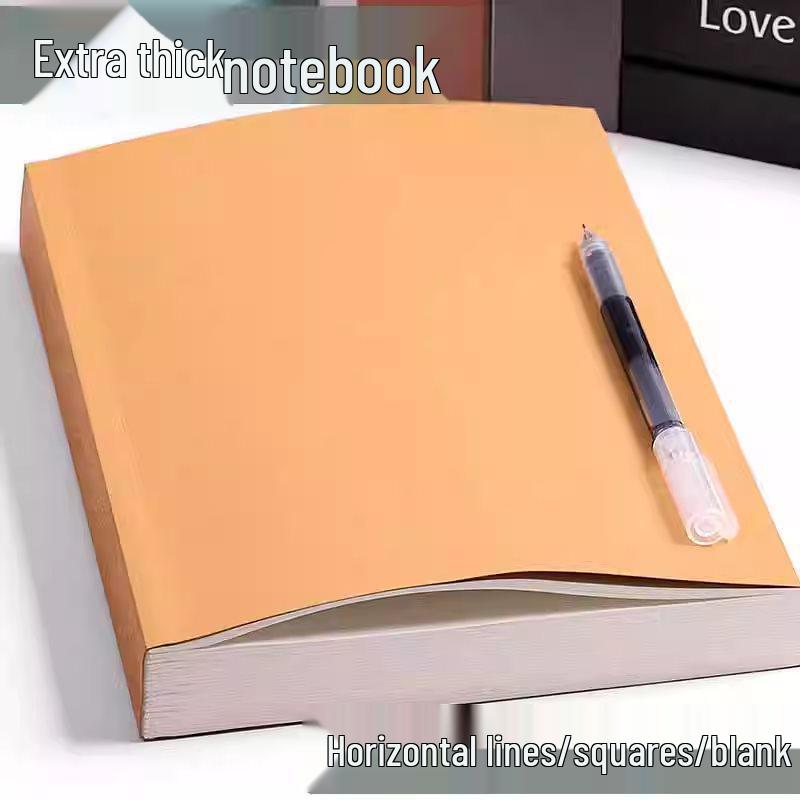 A5 Kraft Paper Cover 300-Page Xiaohongshu Style Blank Notebook for Sketching and DIY