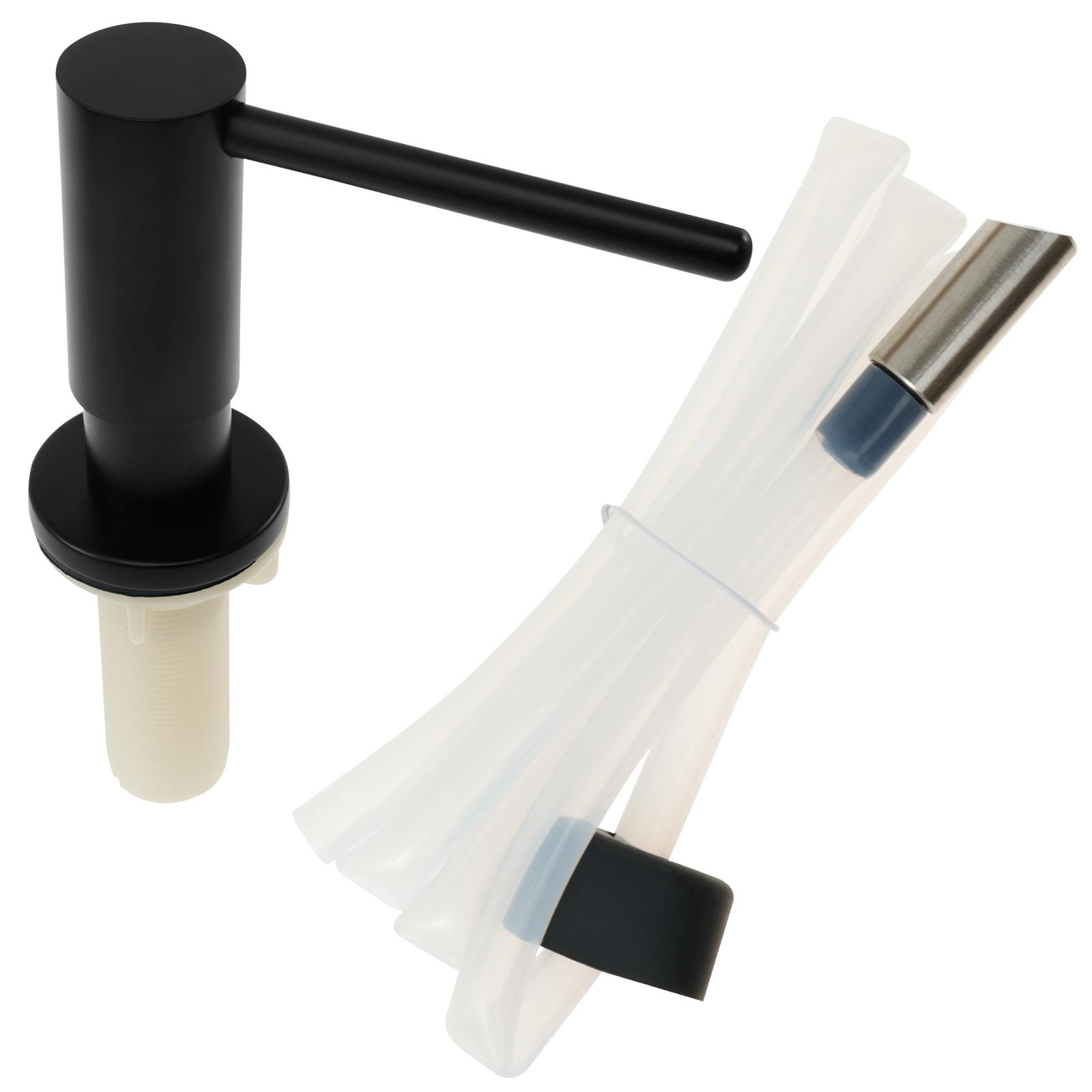 

Набор удлинительных трубок для дозатора жидкого мыла Кухонный встроенный дозатор мыла для посуды в раковину Ванная комната Лосьон Моющее средство Ручные нажимные помпы чёрный