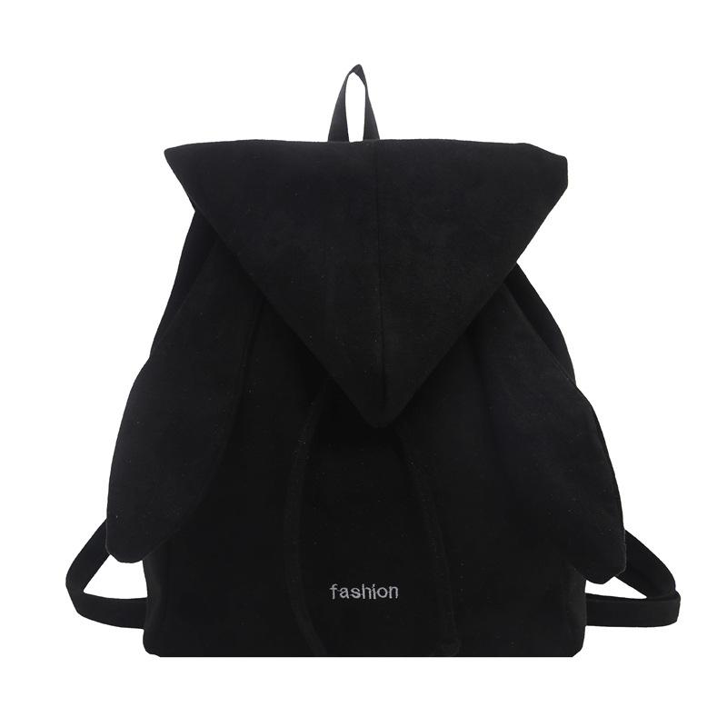 

New niche angel wing backpack simple and high-value drawstring backpack sweatshirt hat bag чёрный
