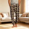 Men's Casual Sleep Pants with Pockets for Home Relaxation