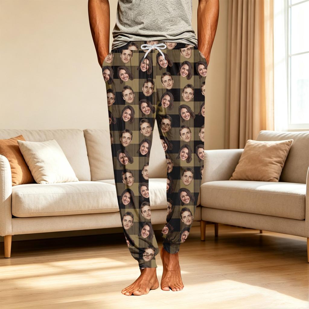 Men's Casual Sleep Pants with Pockets for Home Relaxation