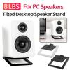 Tilted Desktop Speaker Stand Supports 8 Lbs Computer Speaker Stand Damping Foam Padding Tabletop Speaker Stand for Small Speaker