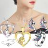Heart Unicorn Pegasis Shaped Necklace Hollow Out Bracelet Simplicity Fashion