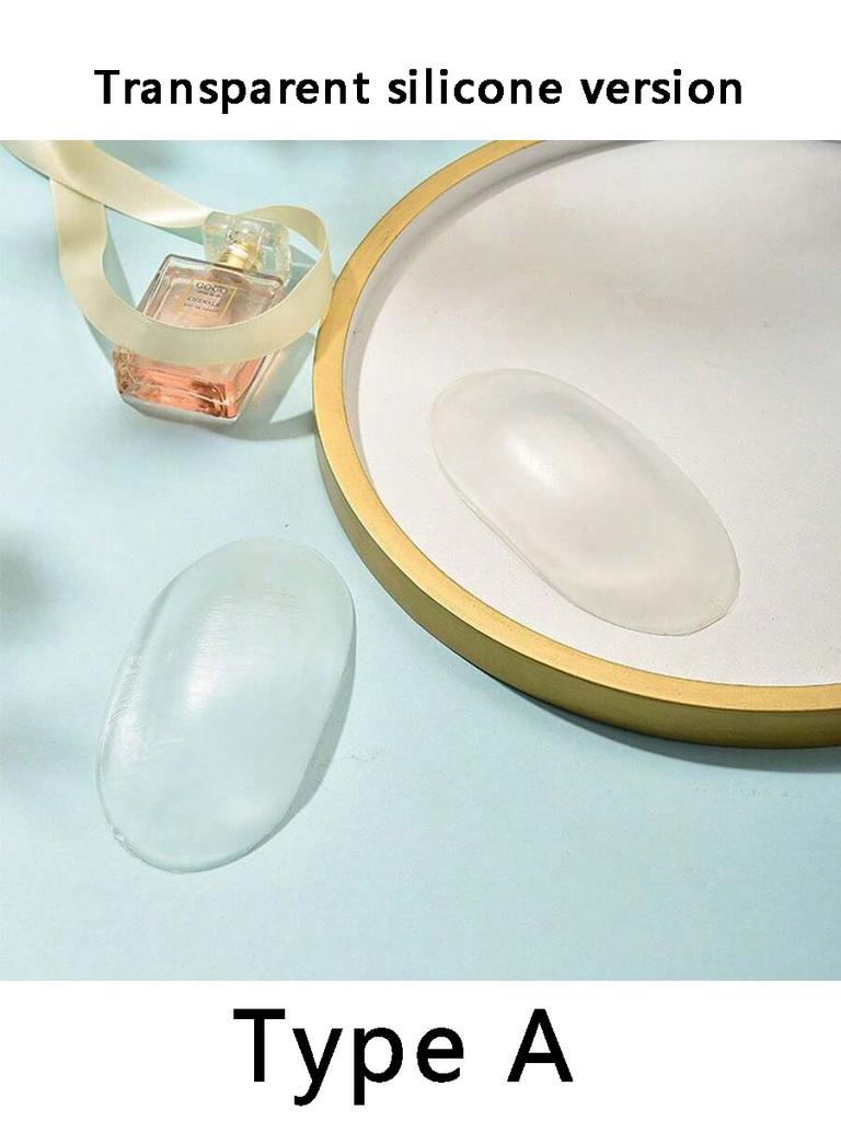 1 Pair Silicone Clear Shoulder Pad - Invisible Traceless Shoulder Pad Insert for Removable, Unisex, Suit, Occupational Clothing,