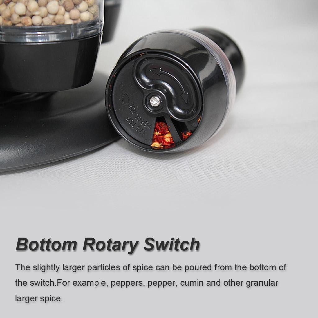 16Pcs 360 Rotating Condiment Set Spice Jar Rack Kitchen Cruet Condiment Bottle Coffee Sugar Seal Jar Container Castor