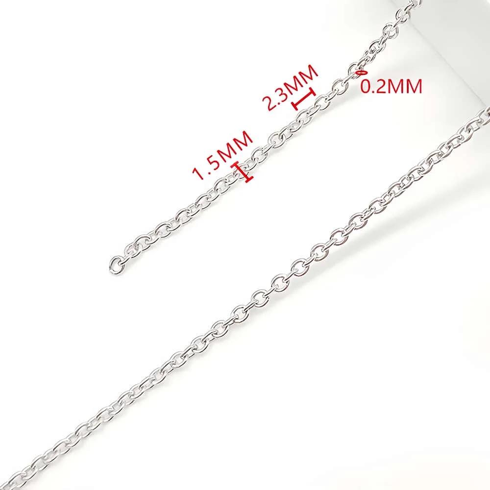 

1m/Lot 1.5-8mm Stainless Steel Extended Necklace Chains Tail Semi Finished Bracelet Extender Chain for Jewelry Making Supplies