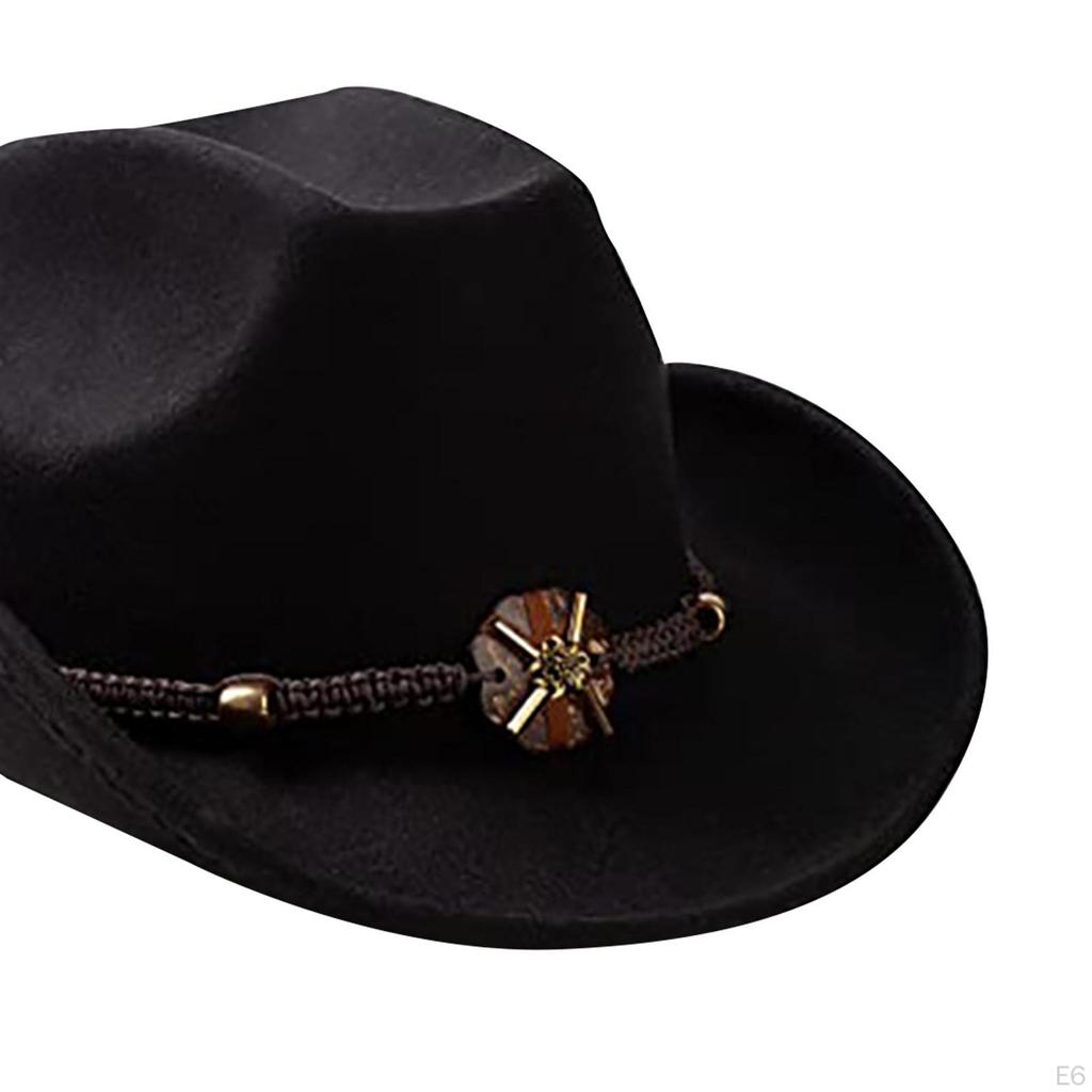 Casual Cowboy Hat Props Big Brims Sun Hats Costume Fancy Dress Cosplay for Play Women Men Travel