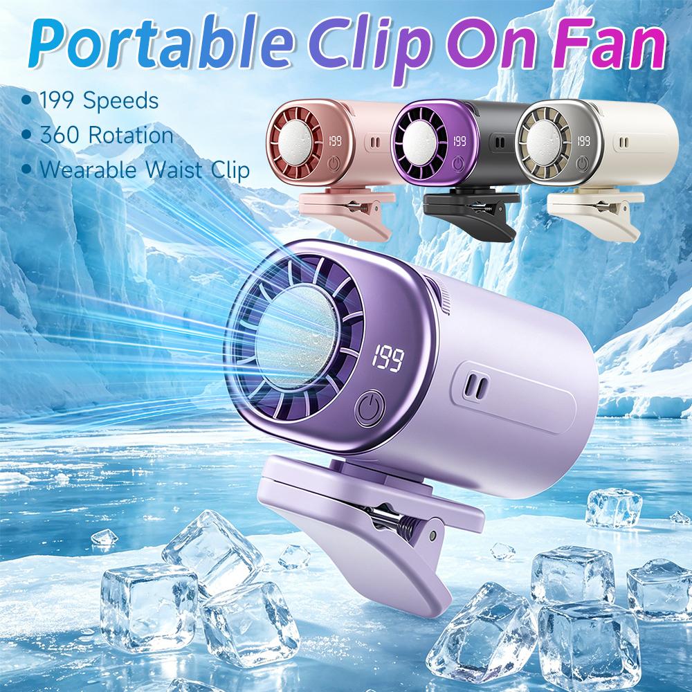 Hanging Neck Electric Cooling Fan USB Rechargeable High-speed Fan Portable High-quality Adjustable Fan For Outdoor Gadgets