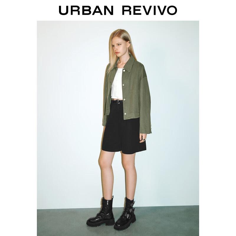 UR Women's Casual Symmetrical Pocket Button Loose Coat