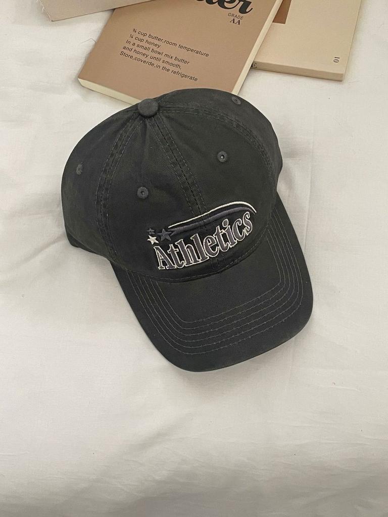 Athletics Cotton Embroidered Baseball Cap With Sun Protection For Casual Wear