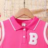 Robe d'été pour filles Mode enfant Lettre Sans manches Douce Robe de sport