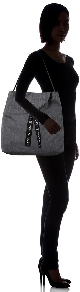 LANVIN en Bleu Sally Eco Bag, Large Capacity, Foldable, Compact, Stylish, Gray, 483300