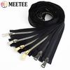 Meetee 70/80/90/100cm 8# Cremalleras Metálicas de Extremo Abierto con Doble Deslizador Cremalleras para Ropa Bolsas Cierres de Bloqueo Automático Accesorios de Costura DIY para Reparación