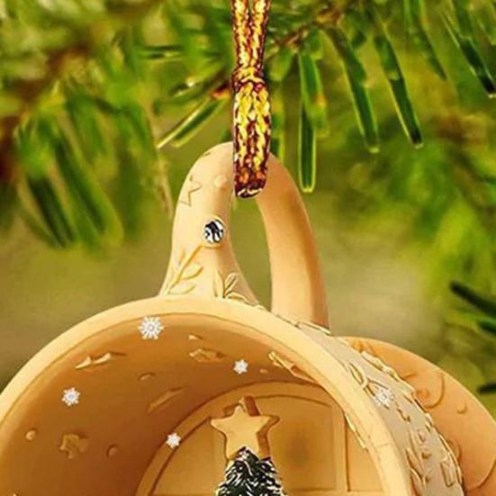 Animals Sleeping In A Tiny Cup Christmas Ornament Acrylic 2D Dog/Ferret/Sheep Christmas Tree Hanging