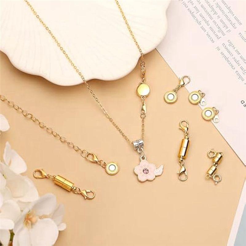 Aug. 24Pcs Magnetic Necklace Clasps & Closures,Jewelry Clasp Connector Locking Clasp Bracelet Extender For Jewelry Making