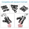 1 Inch Ball Clamp Aluminum Alloy for Underwater Light Arm Tray Scuba Diving Photography Camera Mounting