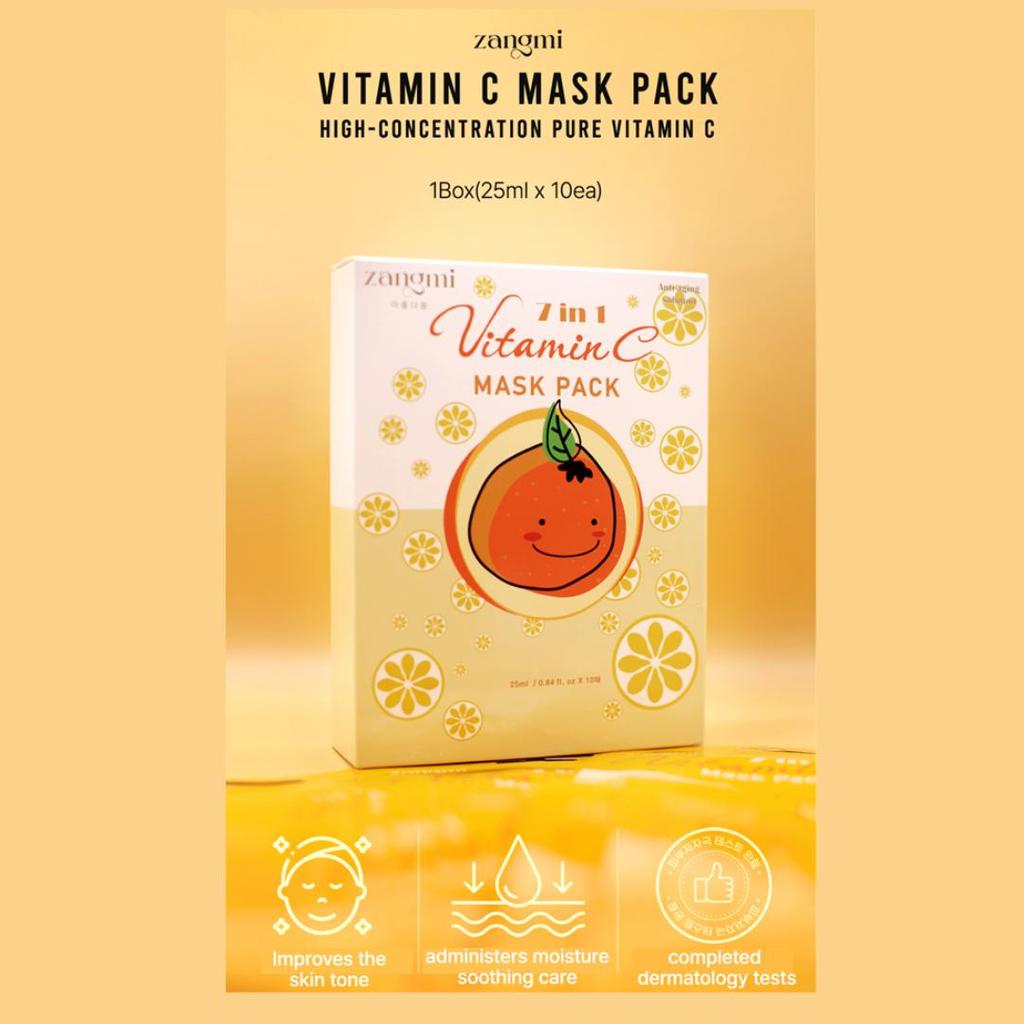 zangmi 7 in 1 Mask Pack Collagen Mask Pack (25mL x 10ea) , Vitamin C Mask Pack (25mL x 10ea) (8 Options)