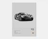 Pop Black And White German Luxury Sports Car Poster Wall Art 911 GT3 RS Turbo Canvas Print Garage Living Room Decor