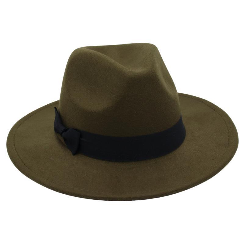 Vintage Performance Zylinder Schleife Anzug Jazzhut Herren und Damen Ausländischer Filzhut Hepburn Tweedhut