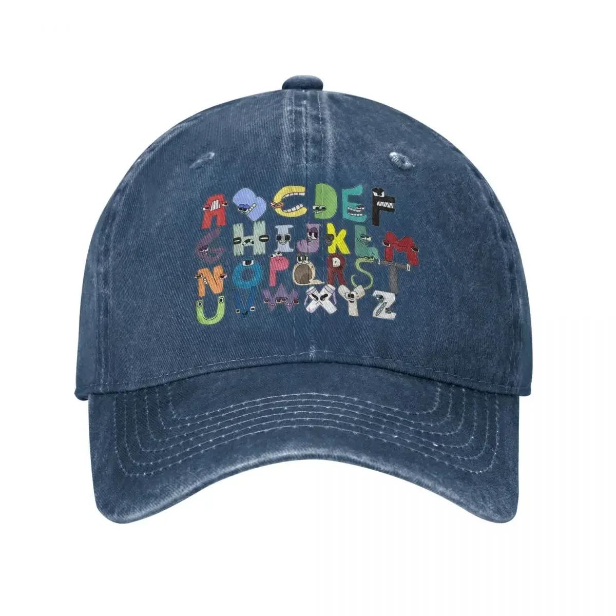 Villain Letter Abc Baseball Caps Distressed Washed Boys Matching Evil Alphabet Lore Snapback Hat Outdoor Running Gift Caps Hat One Size