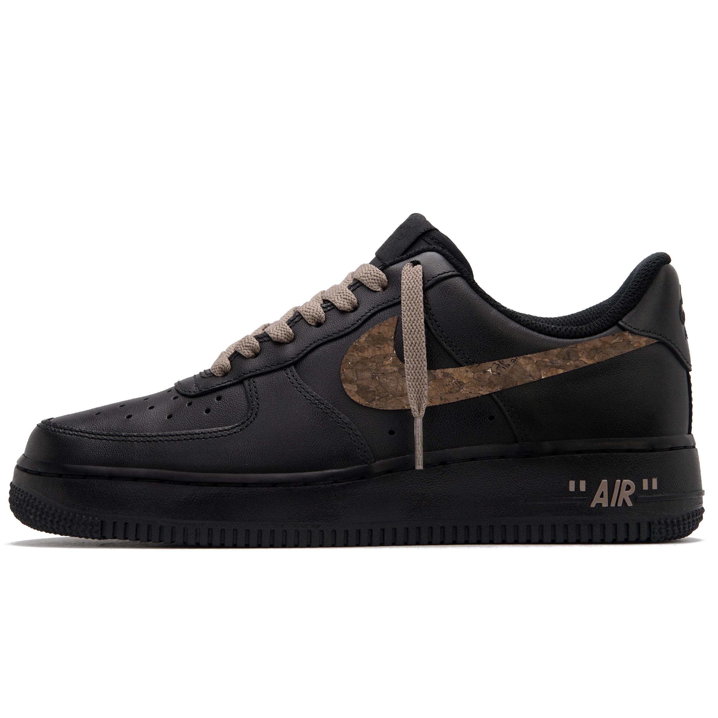 

Nike Air Force 1 Cookie A Low top Skateboard Shoes Unisex Black Brown CW2288-001(Team990-A) 38