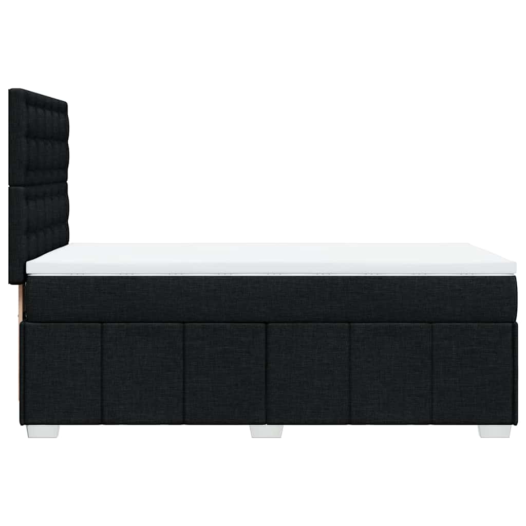 Vidaxl Continental Bed With Mattress, Black, Fabric, 80X200 Cm